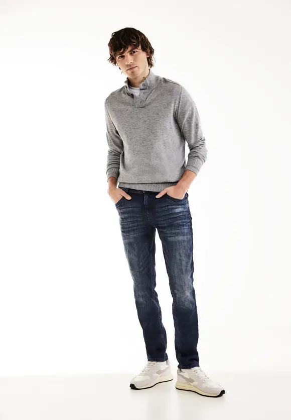 Slim Fit Jeans - dark blue random wash