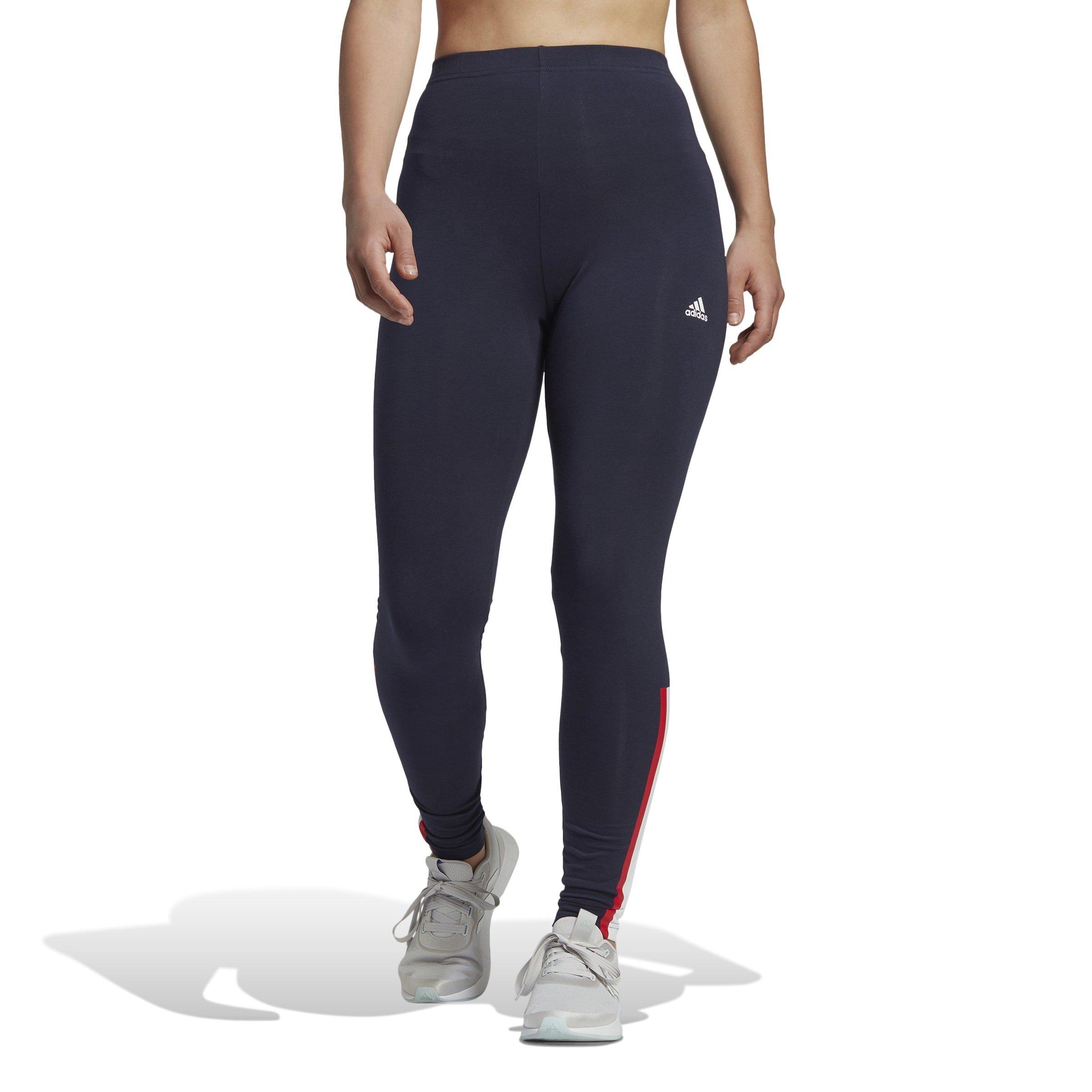 adidas Essentials Pinstripe Block Gym Leggings Womens