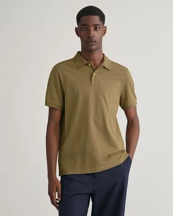 Gant Shield Piqué Poloshirt Olijfgroen 2210-203 kopen