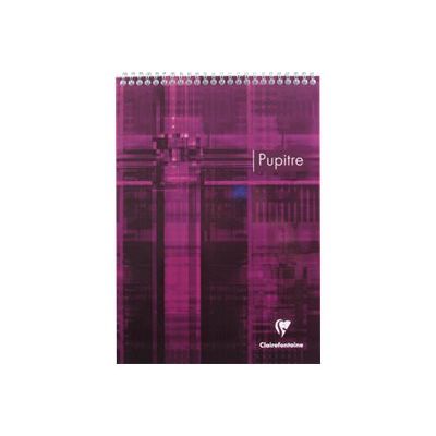 Clairefontaine - Bloc notes Pupitre - A4 - 160 pages - grands carreaux - à spirales - blanc