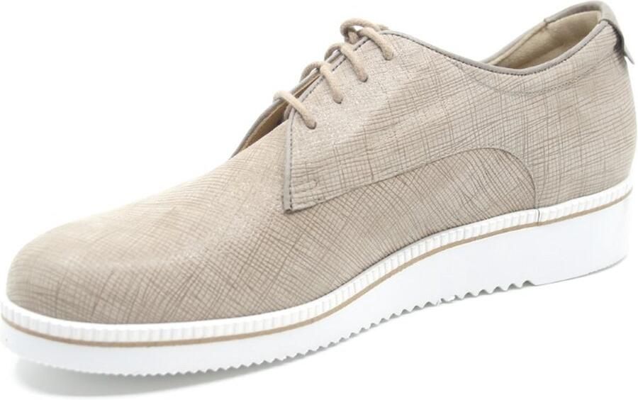 Durea 6191~G~~~~~~~~~~~~~~~~~~~~~~~~ Dames veterschoenen Taupe