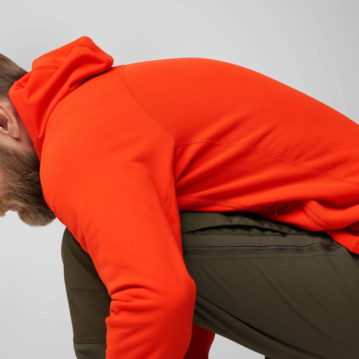 Fjällräven Men's Expedition Fleece Hoodie Flame Orange