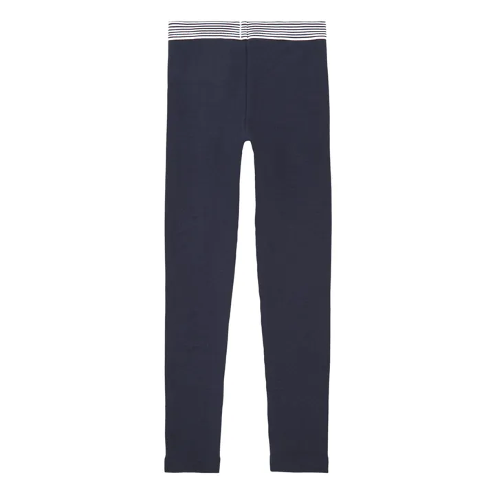 Petit Bateau Legging Ceinture rayée | Bleu marine