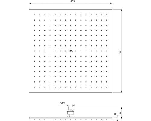 Ideal Standard Idealrain Atelier vierkante douchekop 400 x 400 mm chroom A5806AA