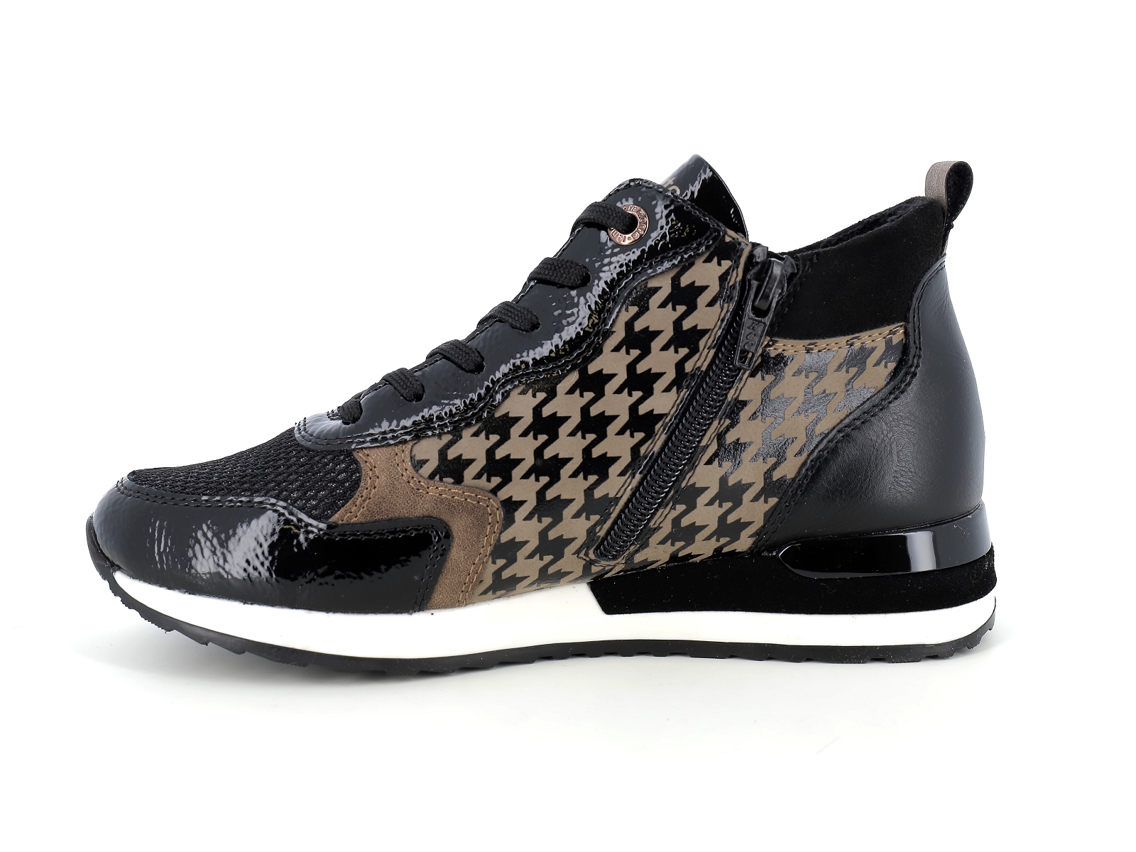 Remonte-R2577 Matières combinées Noir Marron