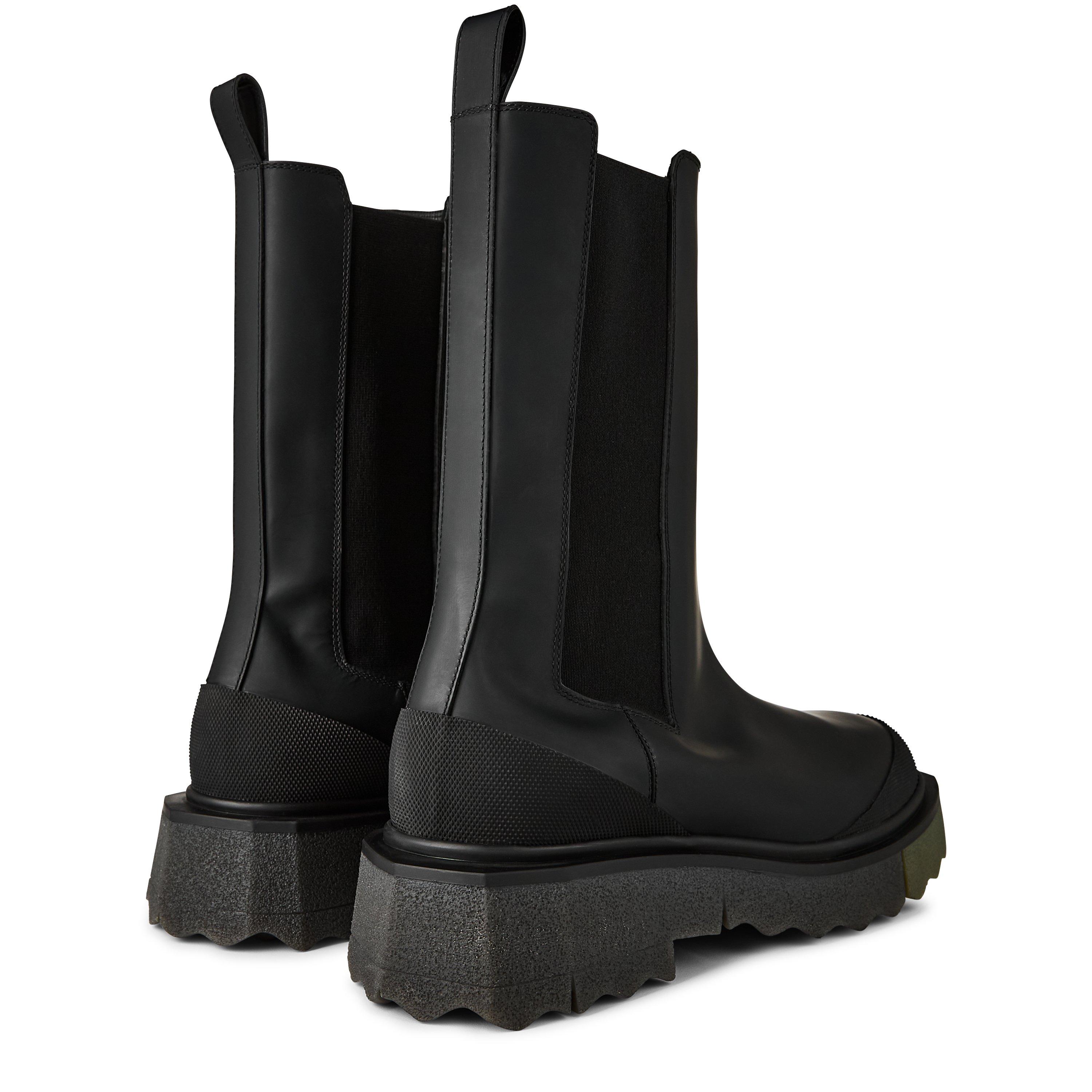 Off White Calf Sponge Chelsea Boots