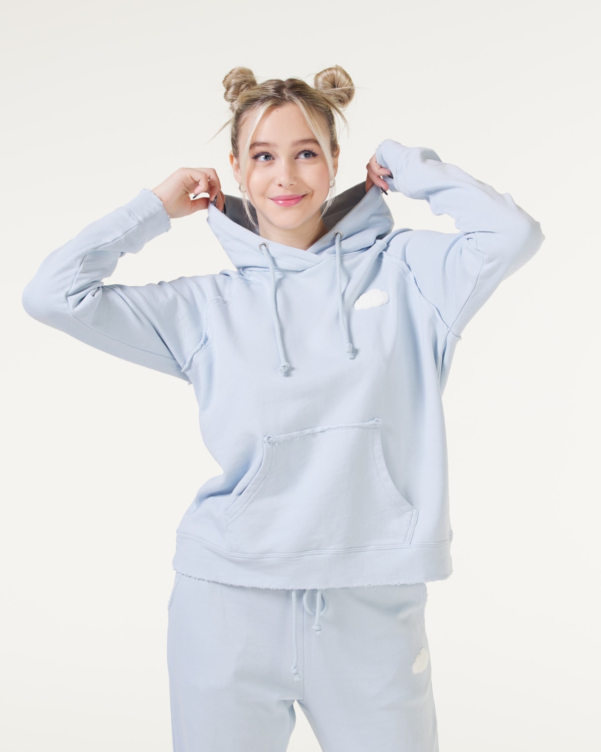 Bumpro SkyDye Trashed Hoodie Blue Pastel