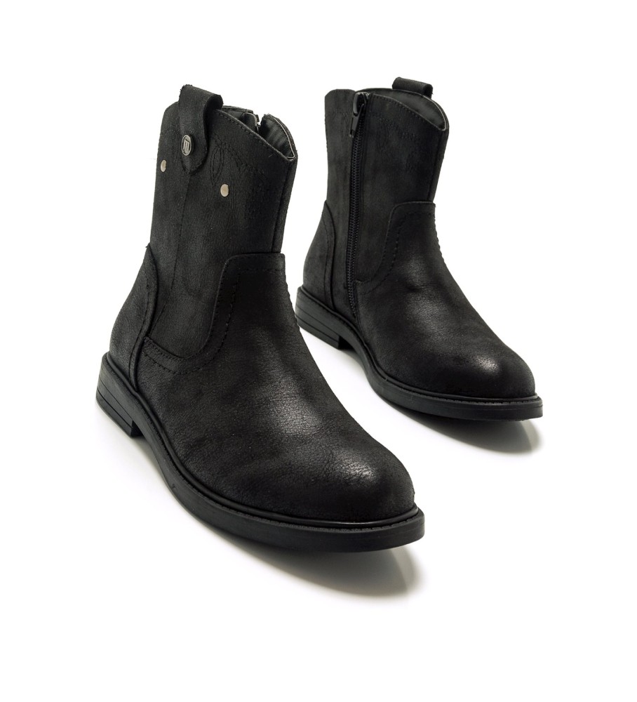Botas Mustang Venus infantis pretas