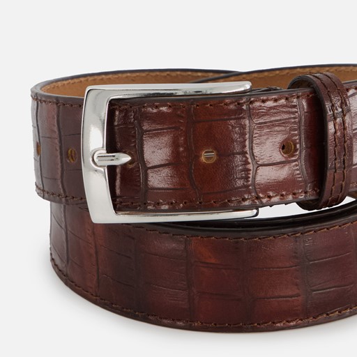 RF X Ziengs Croco Riem cognac Leer