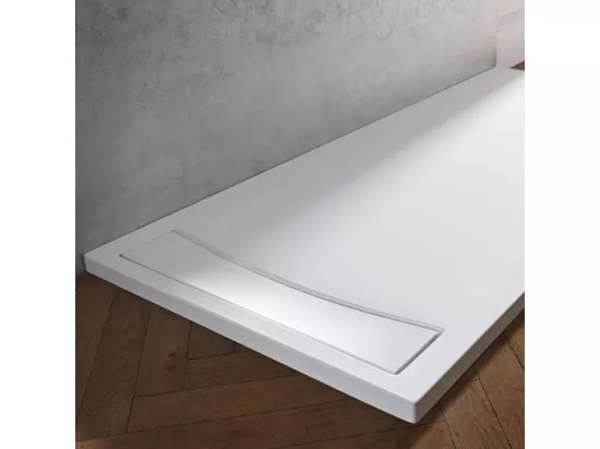 Receveur de douche antidérapant 140 x 90 JACOB DELAFON Flight Neus acrylique rectangle blanc + bonde + capot