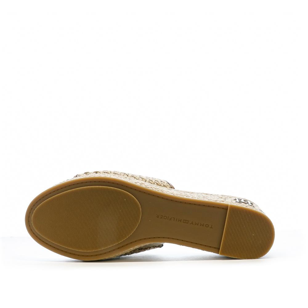 Tommy Hilfiger Sandales Beige Femme Tommy Hilfiger Rope Wedge