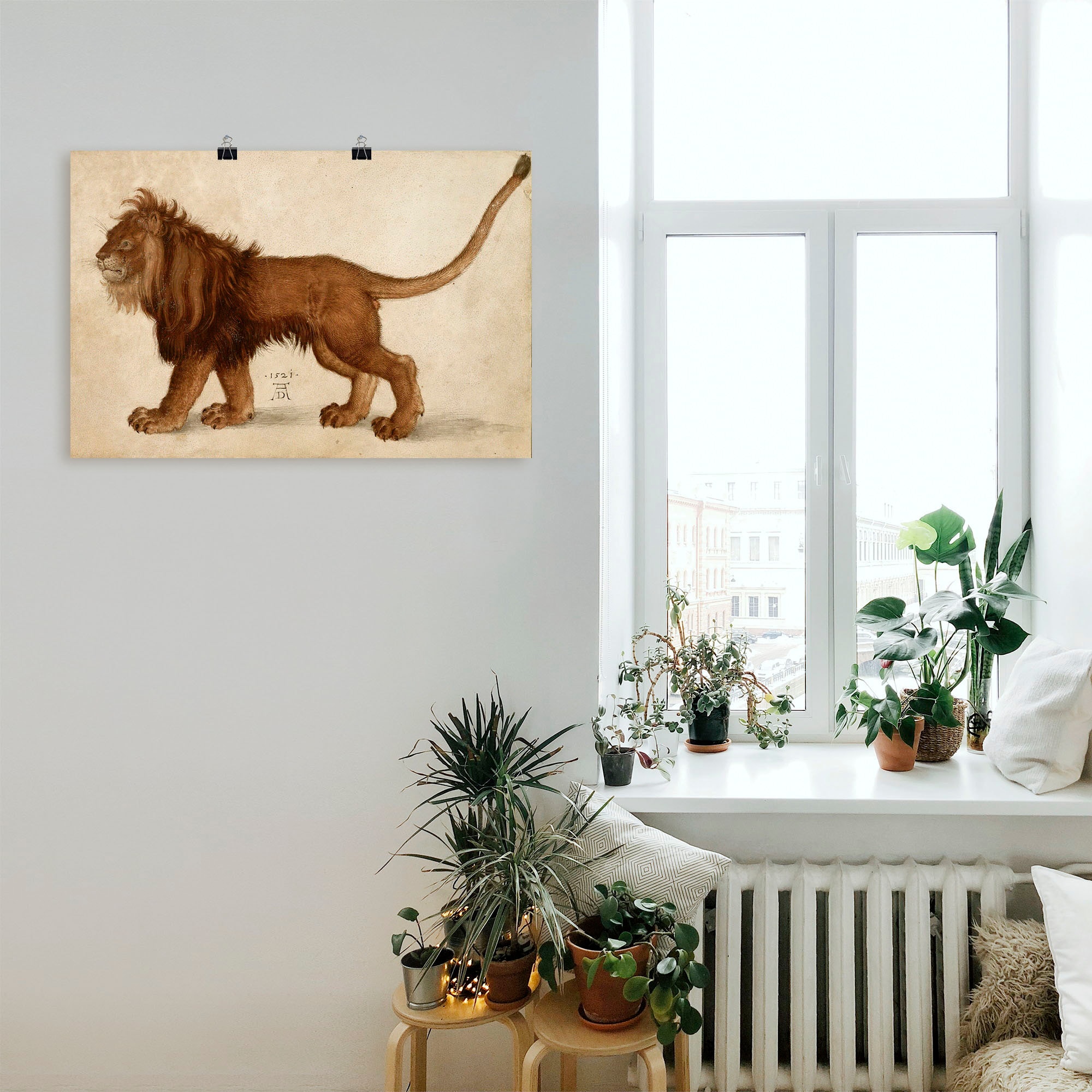 Artland Poster »Löwe. 1521« Raubkatzen 1 Stk. tlg. als Alubild, Leinwandbild, Wandaufkleber oder Poster in versch. Grössen
