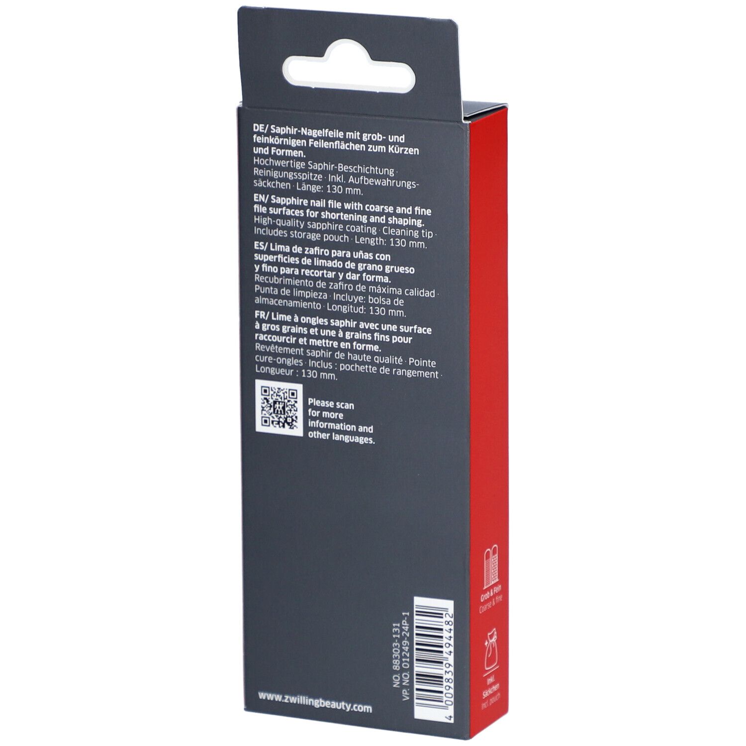 ZWILLING® Saphir-Nagelfeile 13 cm ergonomisch