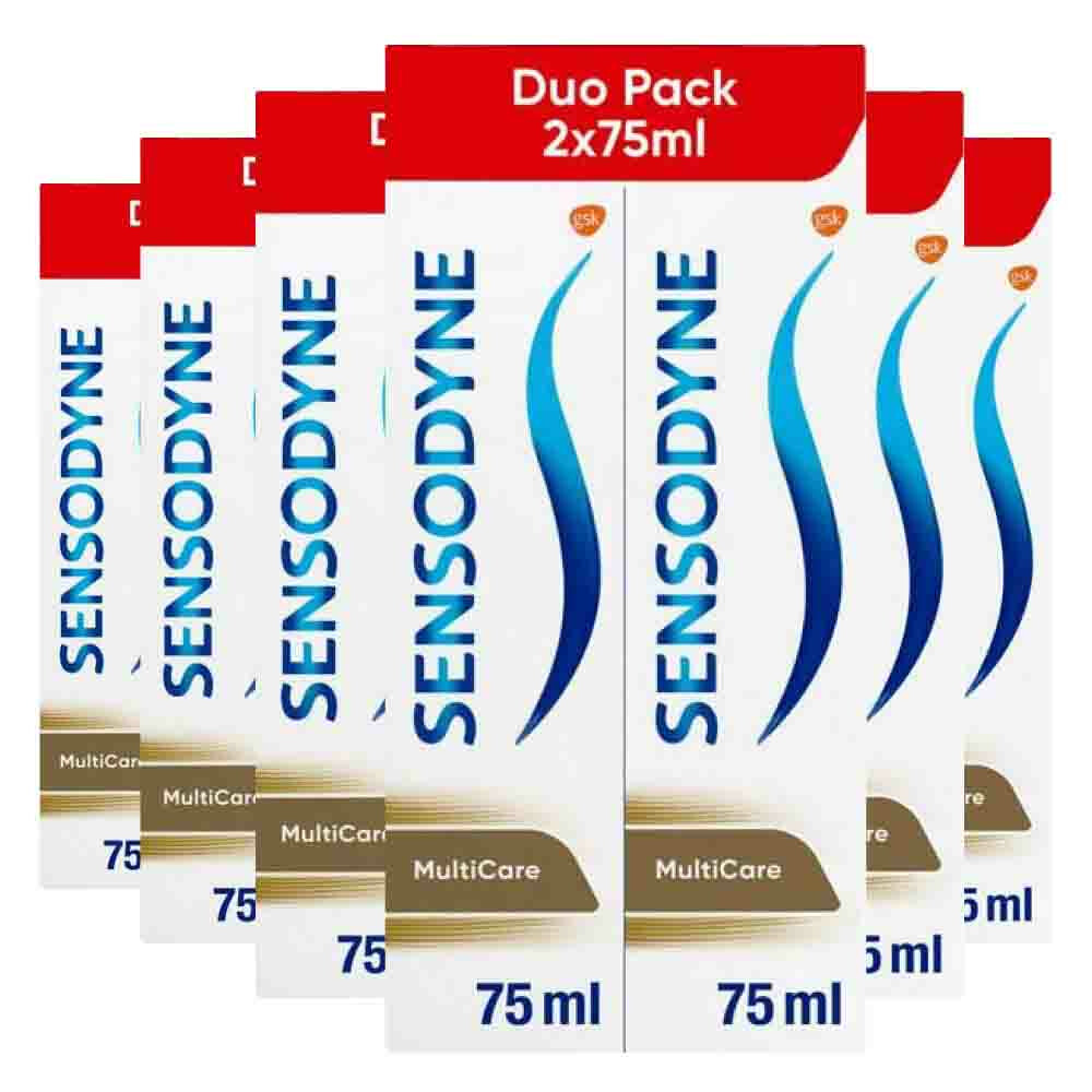6x Sensodyne Tandpasta MultiCare Duo2 x 75 ml