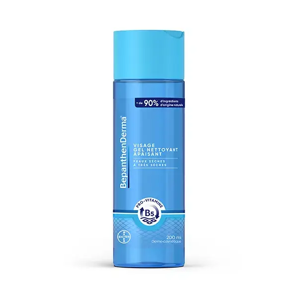Lot BepanthenDerma Gel Nettoyant Apaisant Visage Flacon 200ml + Crème Nutritive Corps 400 ml éco-recharge + Crème Riche Intense Visage Tube 50mL + Crème Mains Réparatrice Tube 50mL