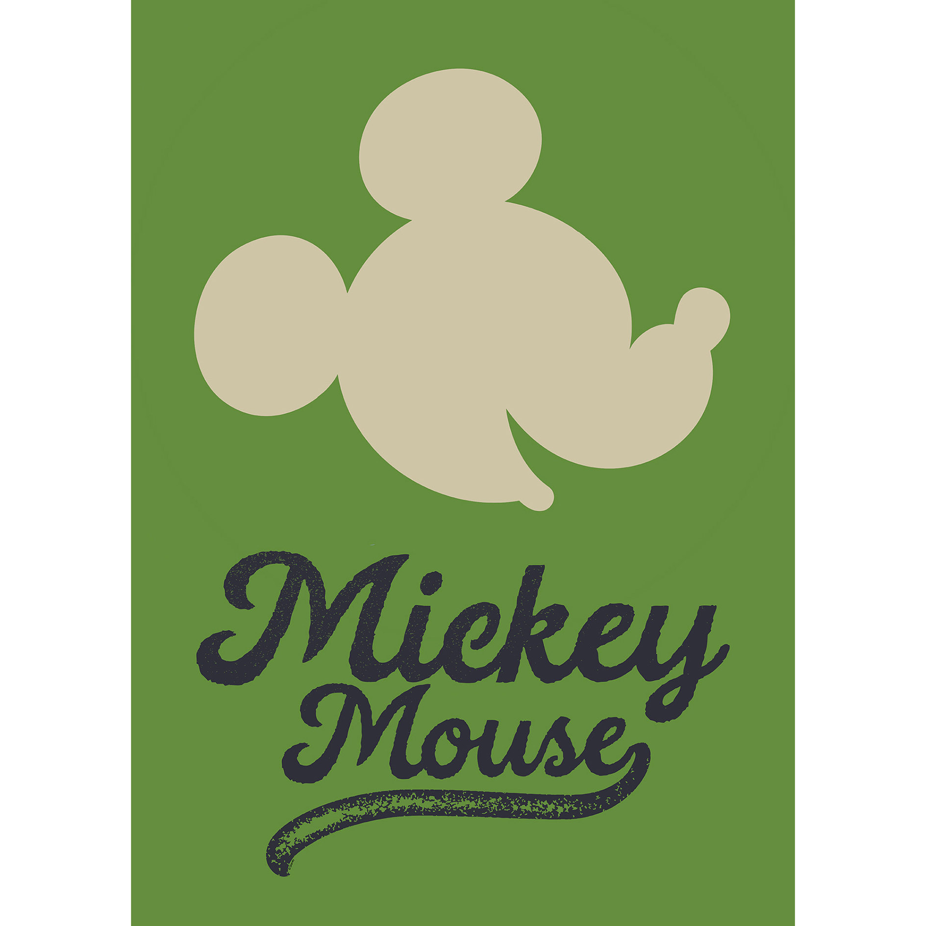 Wandbild MICKEY MOUSE GREEN HEAD - 50x70 cm