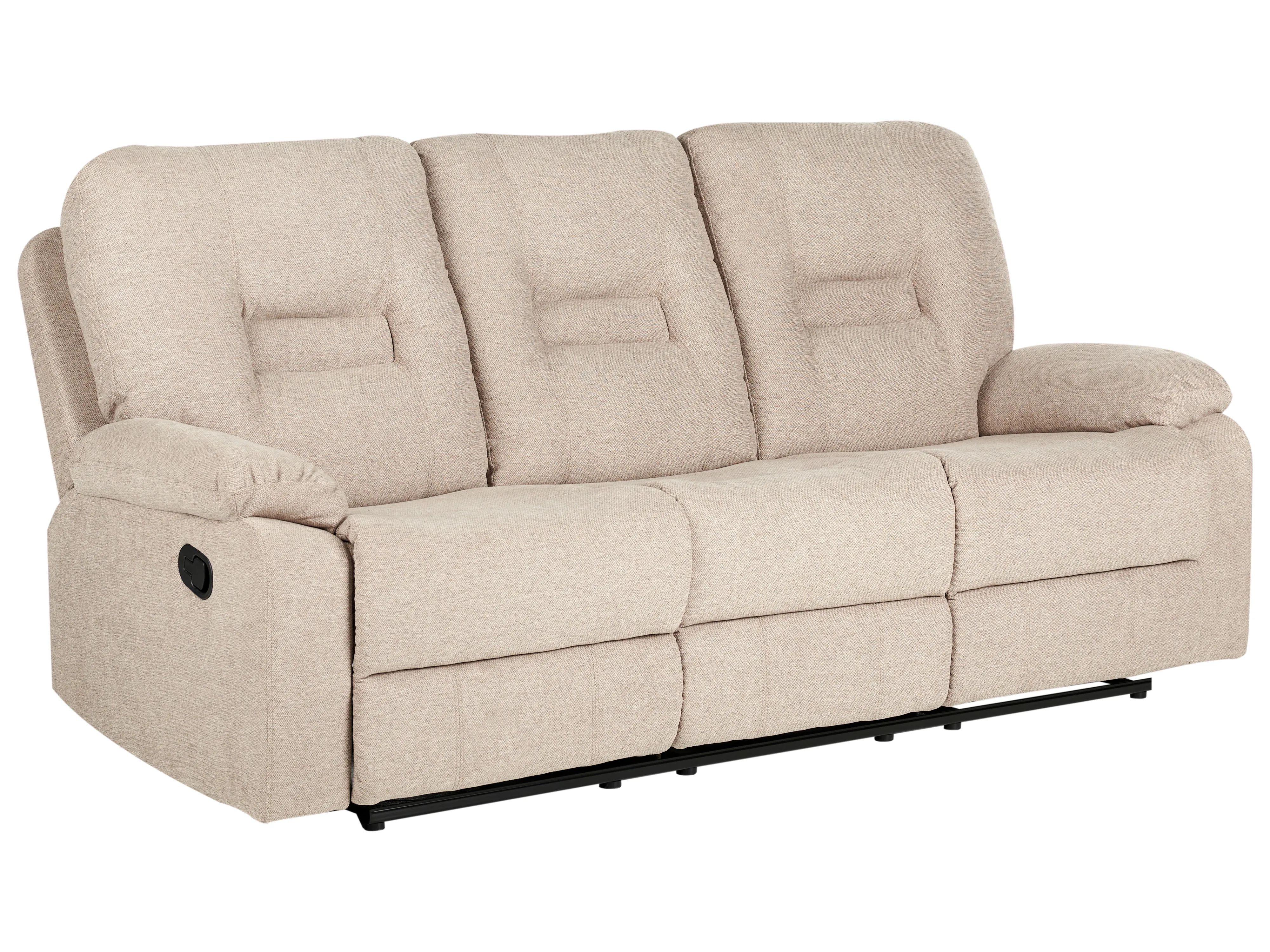 Handmatig verstelbare bankenset 6-zits BERGEN Stof Beige