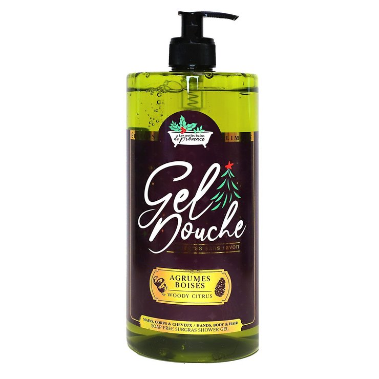 Gel douche Agrumes Boisés édition limitée Noël 1 litre