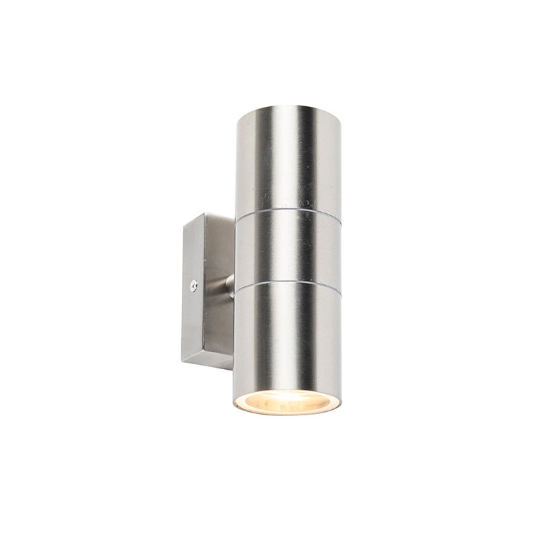 Buitenwandlamp staal IP44 - Duo