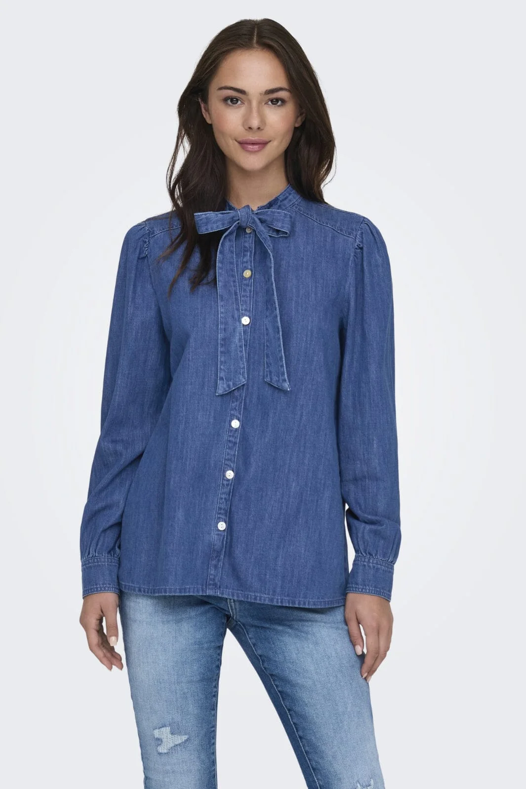 Only Onlakira Ls Bow Shirt Qyt