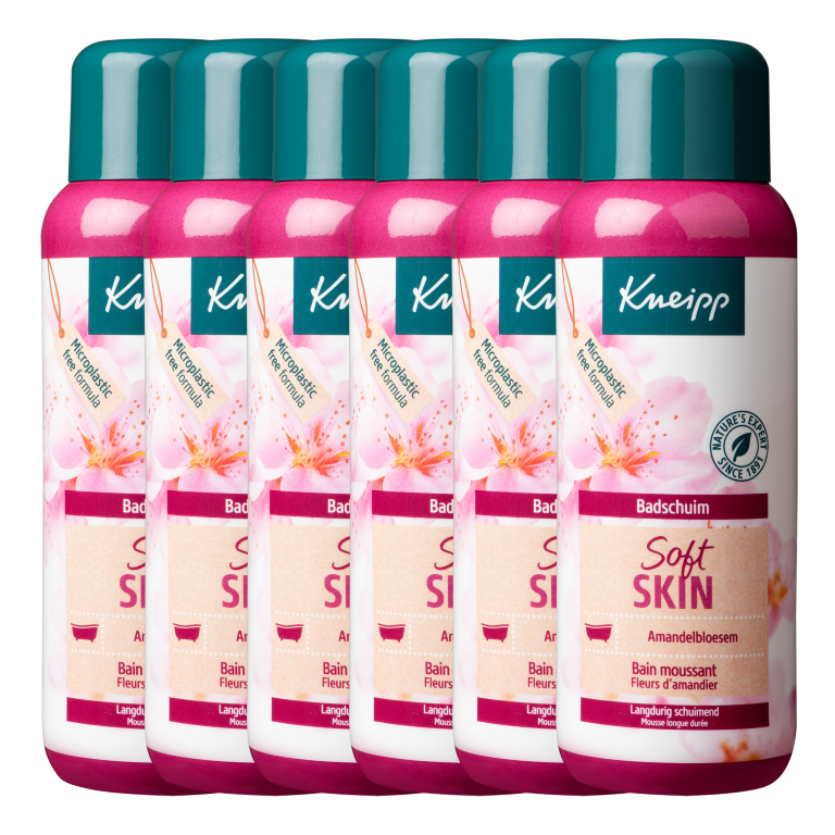 6x Kneipp Badschuim soft skin amandelbloesem (400 ml)