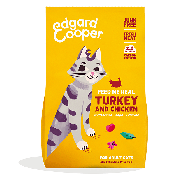 Edgard & Cooper Kattenvoer Adult Kalkoen en Kip Kat 2 kg | 12762.1