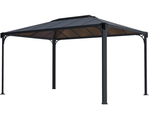 Palram Pavilion – Canopia Martinique 4300 Premium Tuinpaviljoen incl. gordijnset 430 x 295,5 cm antraciet