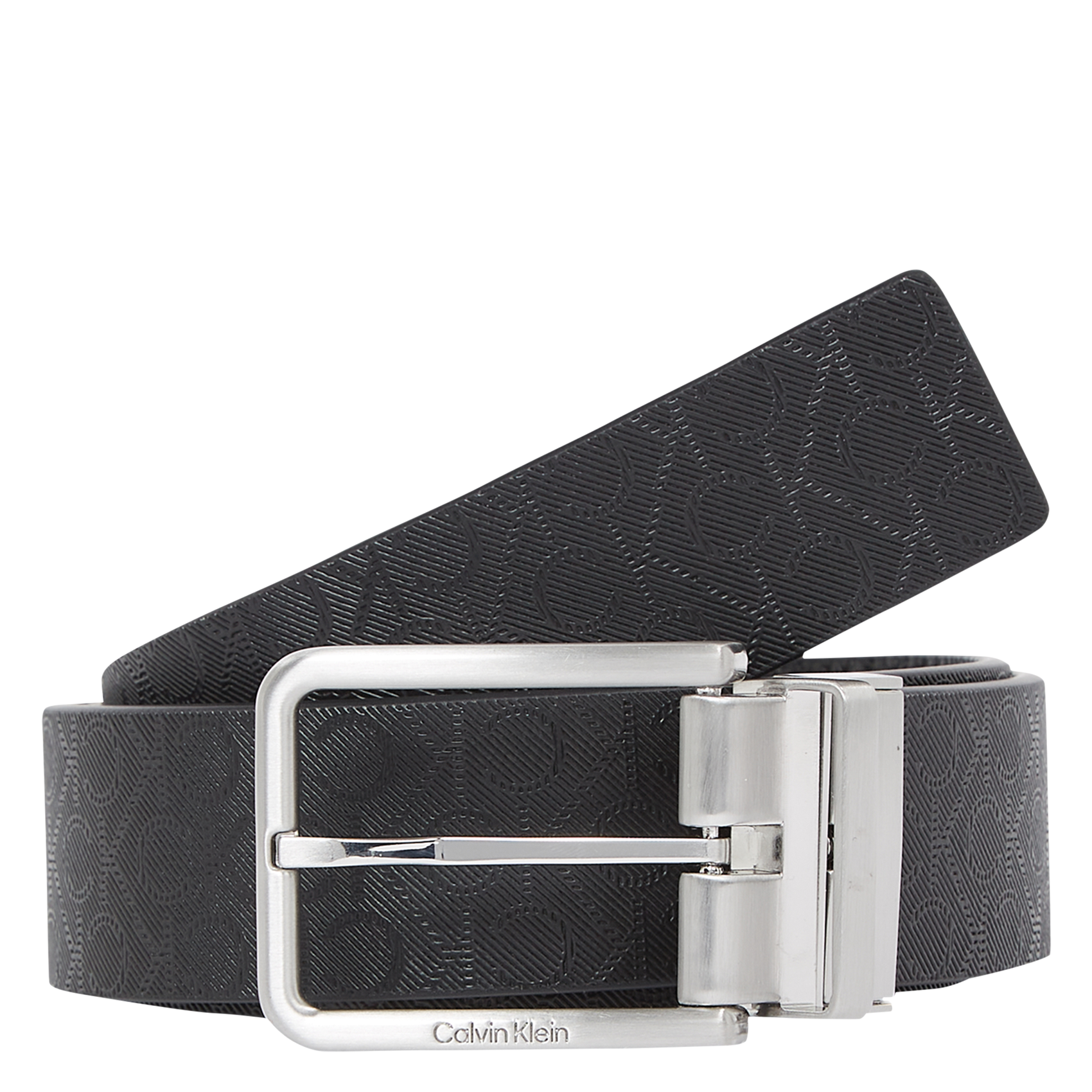 Ceinture imprimée en cuir | Noir