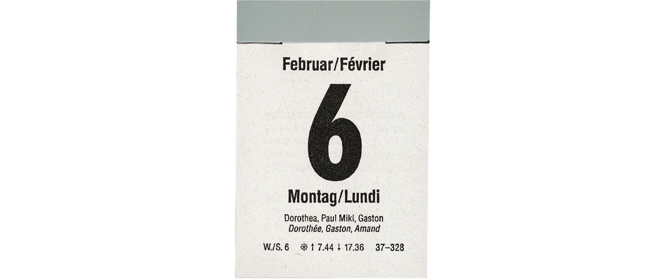 Abreisskalender 4 x 5.9 cm, hoch, 390 BlattWandkalender 2026