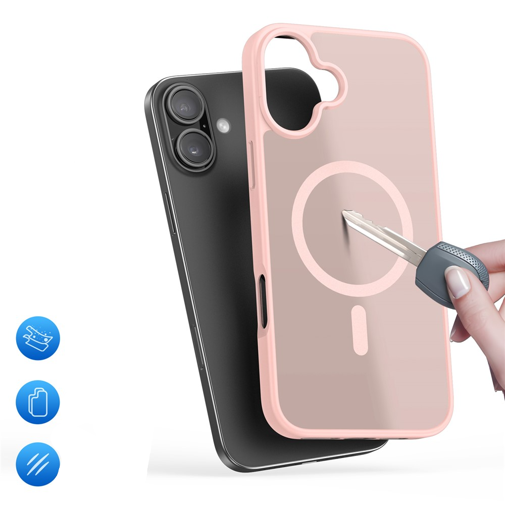iPhone 17 MagSafe Hybrid Hardcase Hülle mit TPU Bumper - Rosa