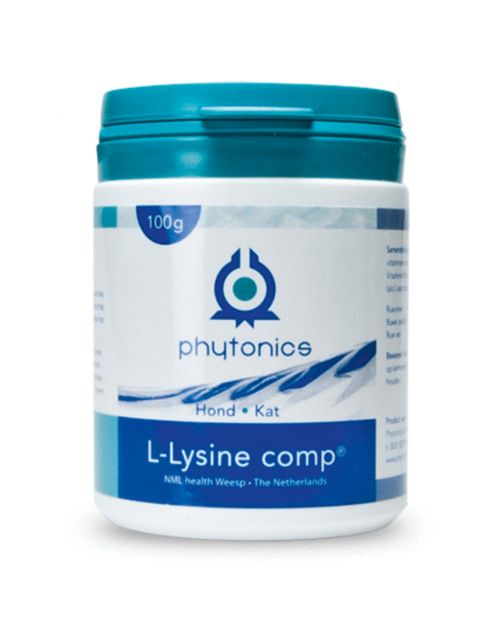 Phytonics L-Lysine Comp - Supplement - Weerstand - 100 g Hond\/Kat