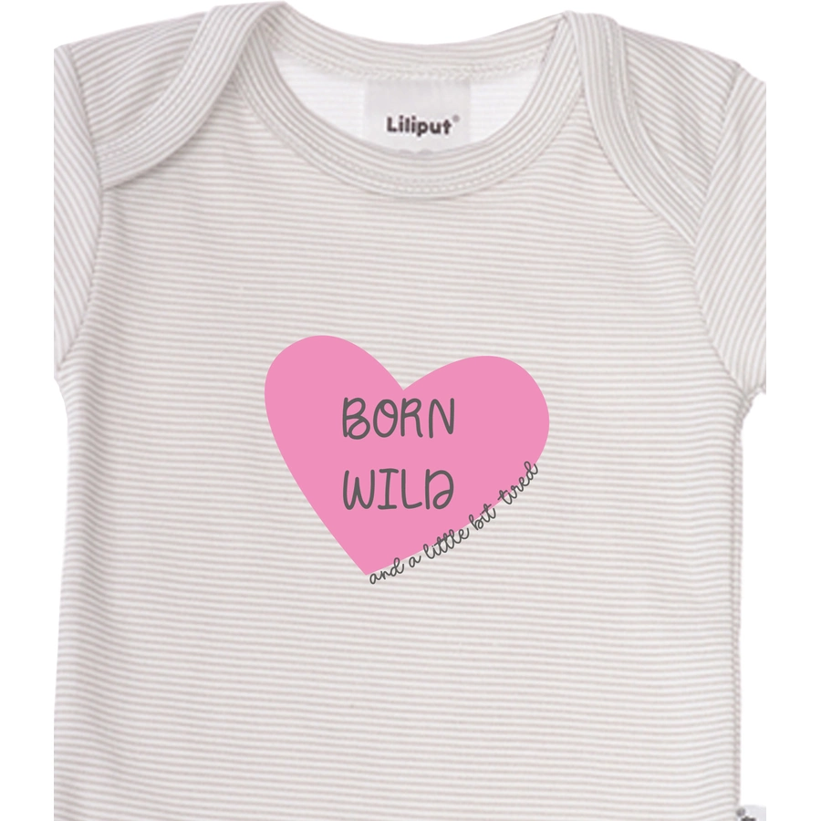 Liliput Baby-Bodies Born wild rosa gestreift grau gestreift