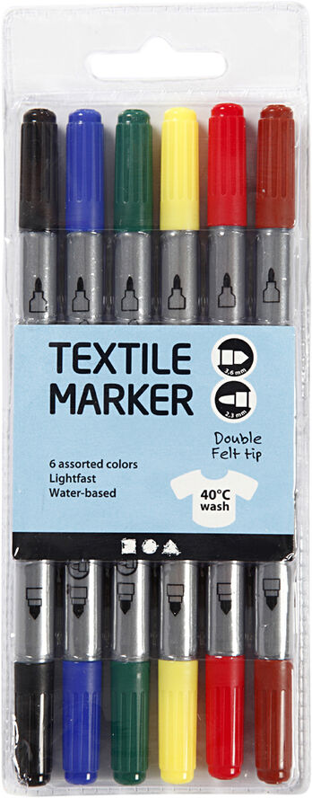 Creativ Company Tekstiltusch, streg 2,3 3,6 mm.
