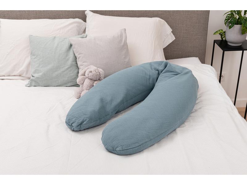Doomoo Stillkissen Comfy Big Blau Grosses Multifunktionskissen mit abnehmbarem Bezug