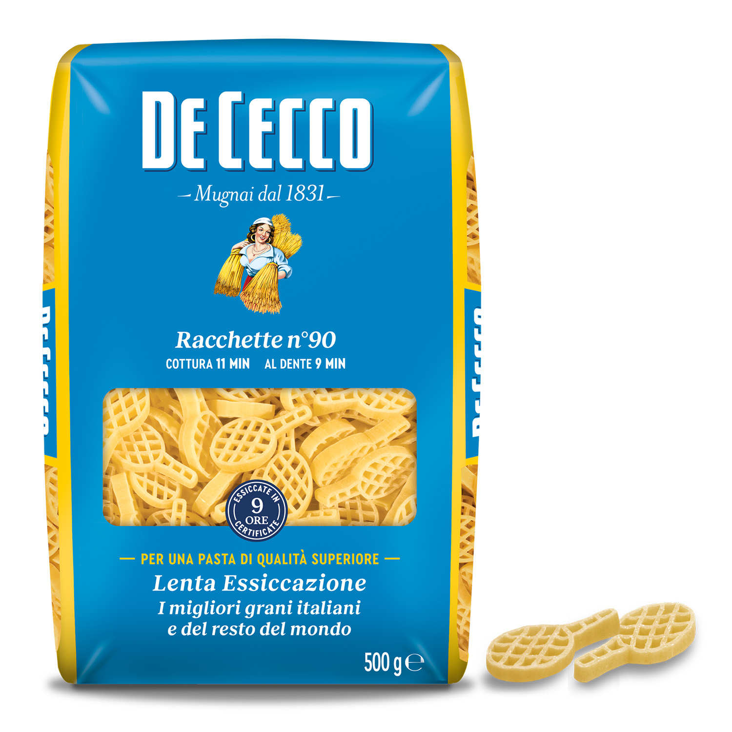 Racchette n°90 De Cecco - Pâtes en forme de raquette de tennis