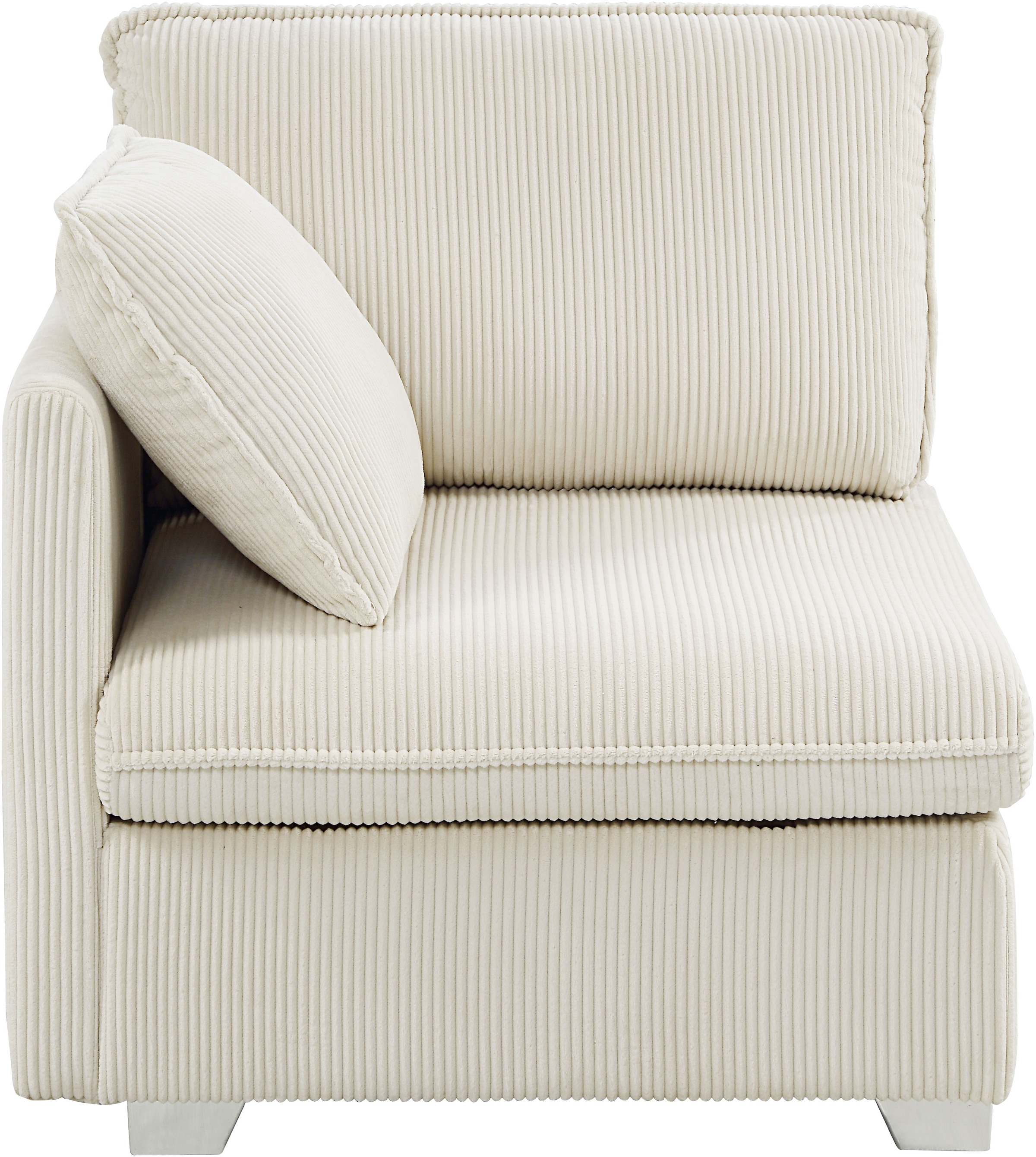ATLANTIC home collection Wohnlandschaft modularer 4-Sitzer mit 2 Hockern, weicher Cordbezug