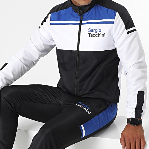 Ensemble De Survetement Text Tracksuit 40316 Noir Blanc Bleu Roi