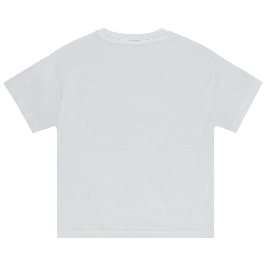 T-shirt manches courtes print skateur effet graffiti pour garçon - Blanc