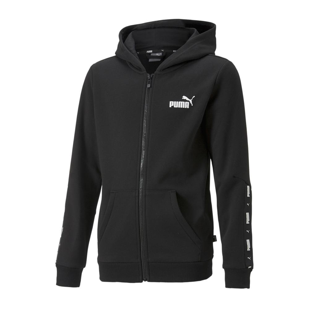 Puma Sweat Zippé Noir Garçon Puma Tape
