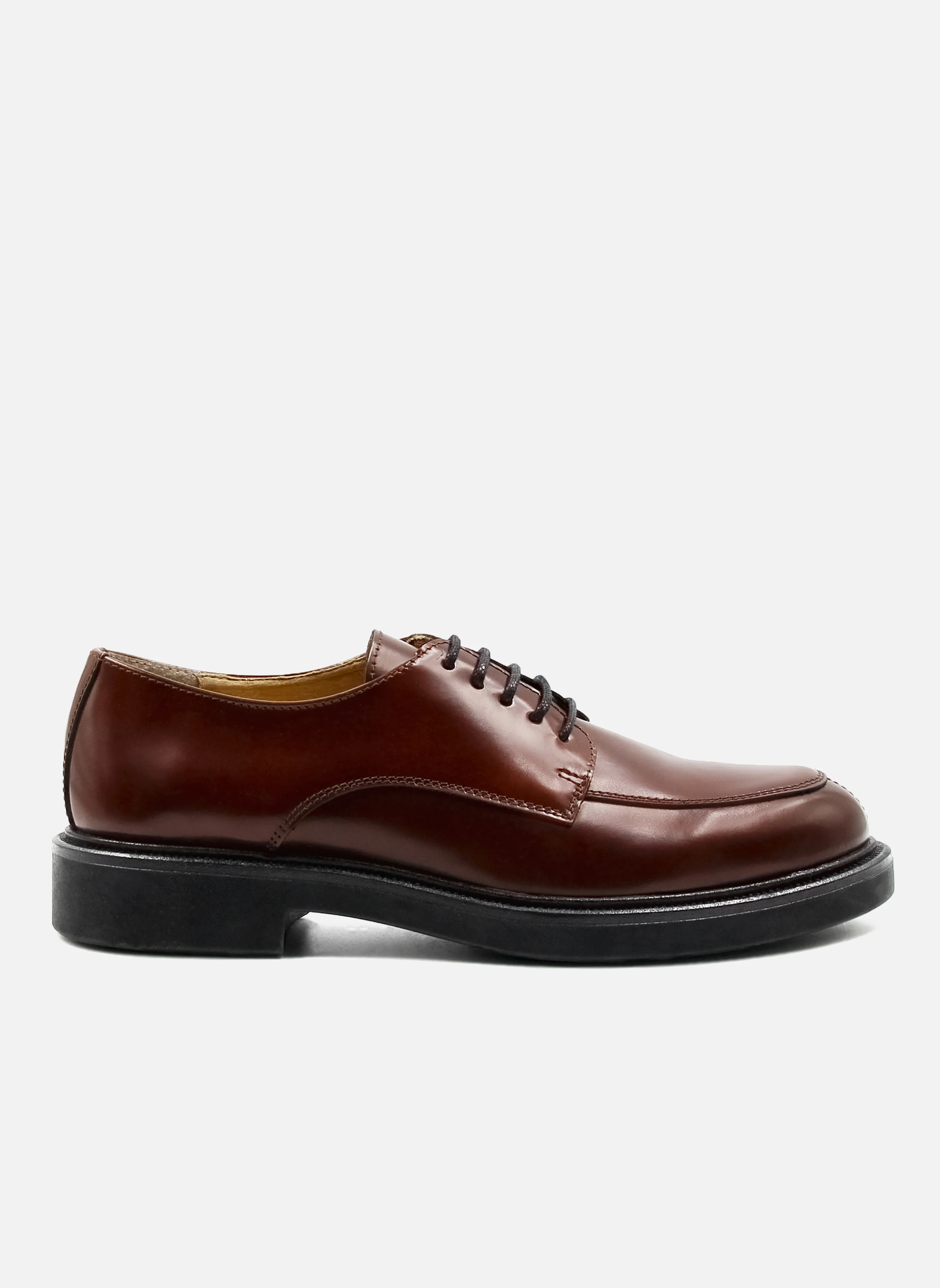 Derbies cuir brillant | Marron