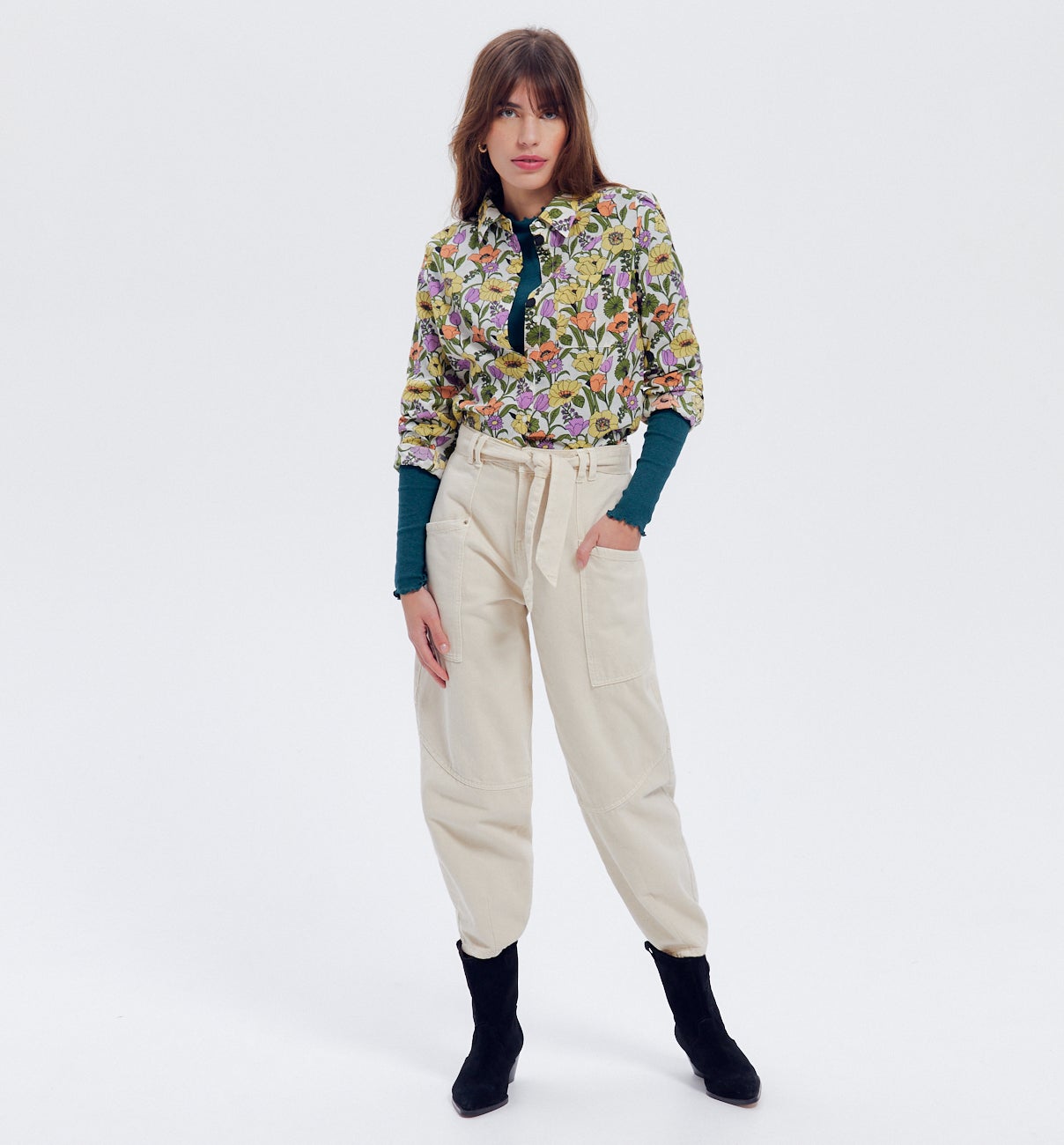 Pantalon balloon Femme - Beige