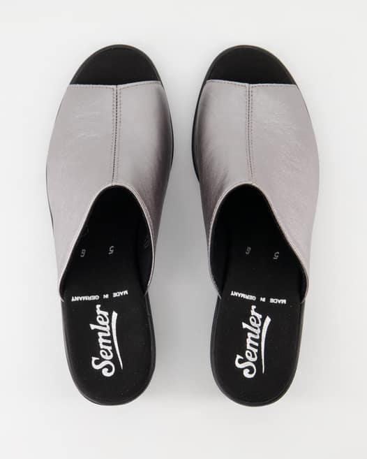 Semler Inka Pantoletten in Silber