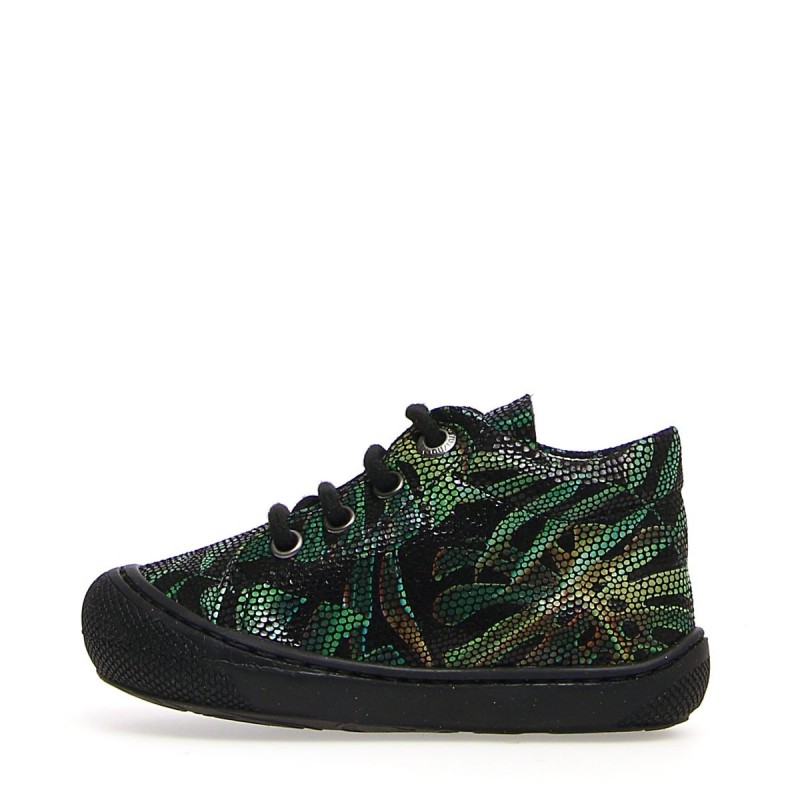 Naturino Naturino Cocoon Supersouple Lacets Noir Vert