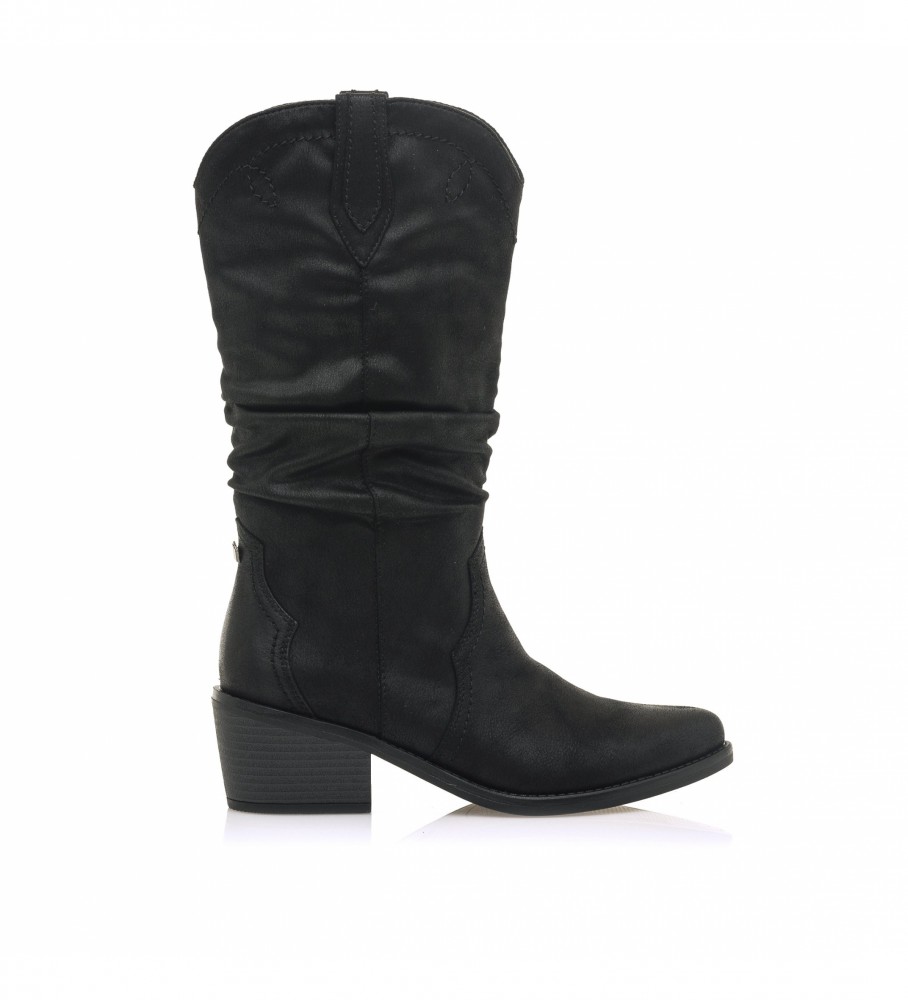 Botas de cowboy Mustang com detalhes em preto