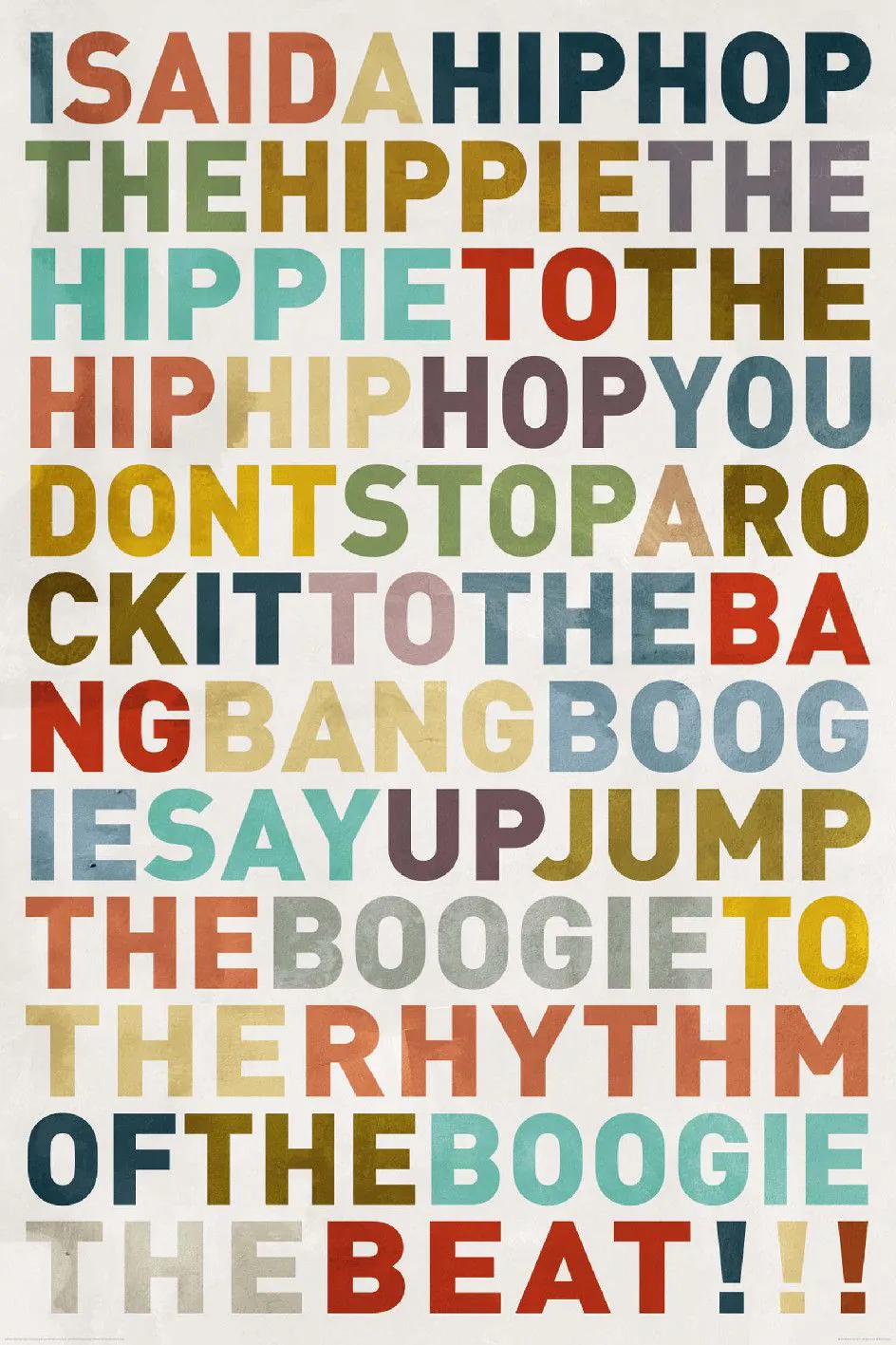 Poster Hip Hop Hippie, 61 x 91 cm