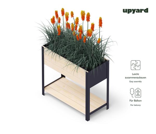 Upyard Holz-Pflanzkasten ModernBox mit Ablage,