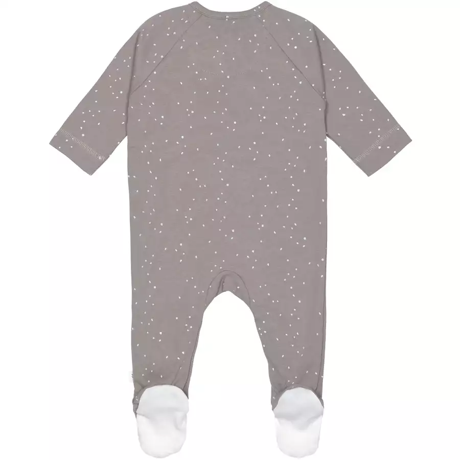 LÄSSIG Baby Schlafanzug mit Füßen Sprinkle taupe