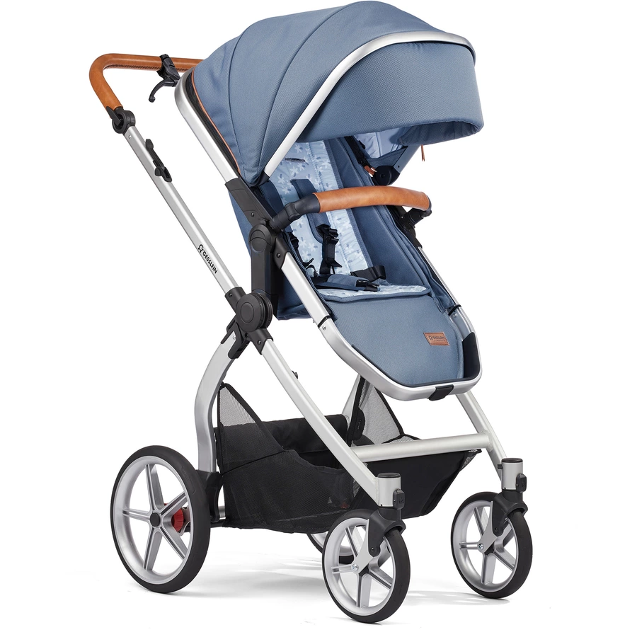 GESSLEIN Kombikinderwagen FX4 Life mit Handbremse, mittelblau  Palme