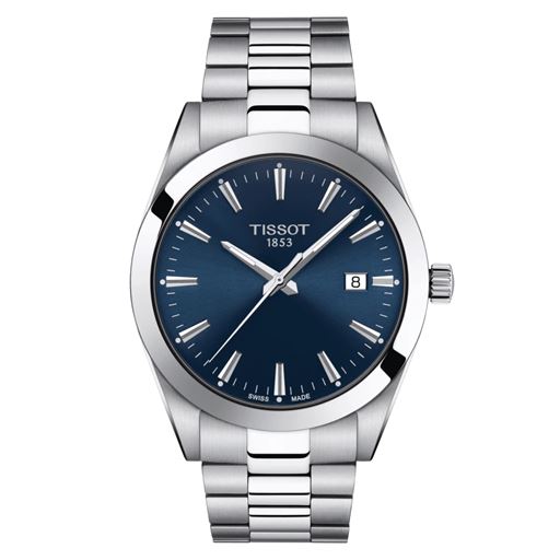 Tissot Gentleman T127.410.11.041.00 Herreur, Sølv, Blå Urskive, 40 mm