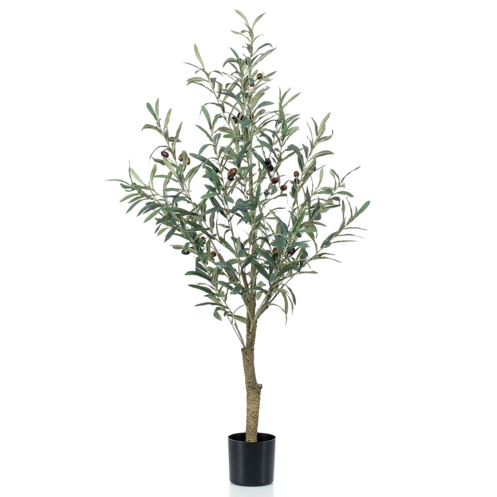 Olivier artificiel 115 cm en pot en plastique